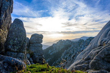 Sierra de Guadarrama al atardecer, Siete Picos