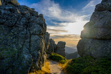 Sierra de Guadarrama al atardecer, Siete Picos