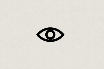 Simple black line drawing of an eye.