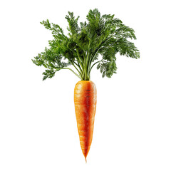 Fresh organic carrot with leaves. Healthy root vegetable for cooking.