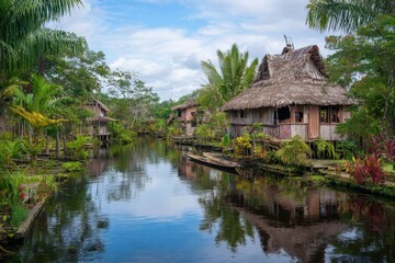 Iquitos Peru. Amazon Jungle River Town: Yanayacu River Nature Retreat