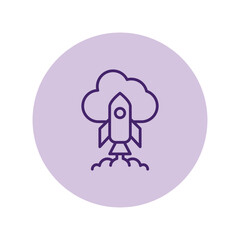 Cloud Launch  pentaglow , vector, pixel perfect, illustrator file 
