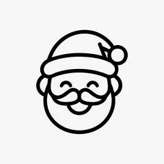 Obraz premium Santa smiling illustration christmas holiday.