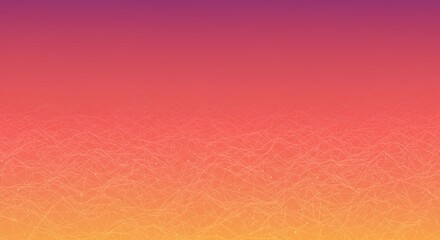 Gradient background in warm hues, transitioning from deep purple to vibrant orange.