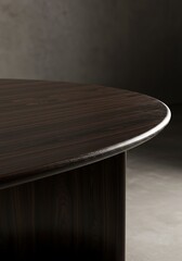 Ebony Embrace: A Table's Curve