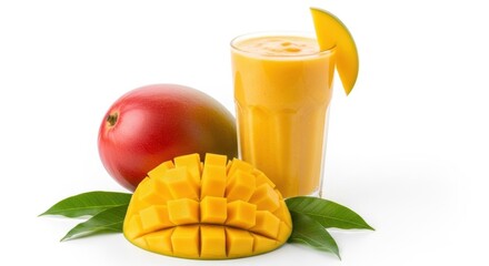 Delicious Refreshing Mango Smoothie With Fresh Fruit