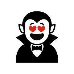 character emotion vampire love vector on white background
Vector icon character with emotion