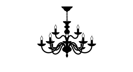 Midnight Chandelier Silhouette