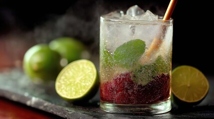 Iced green orange lemonade