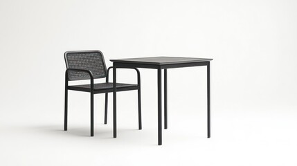 Modern minimalist table and chair set