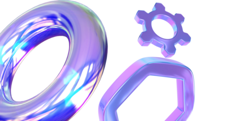 transparent landscape 3d iridescent liquid glass ribbon wave line with neon rainbow light texture on abstract black background. Holographic gradient water flow, 3d render of a glowing font letter a