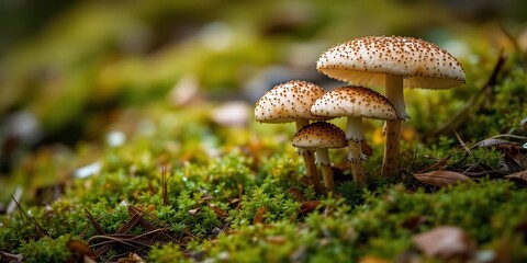 Clitocybe Nuda Fungi in a Pristine Meadow Setting
