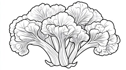 Fototapeta premium Botanical illustration of bok choy