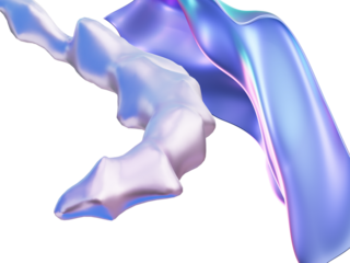 transparent 3D Liquid Floating Abstract. Abstract 3d background wallpaper with glass holographic transparent circle ring pattern. Crystal circular lines with rainbow abstract blue wave background