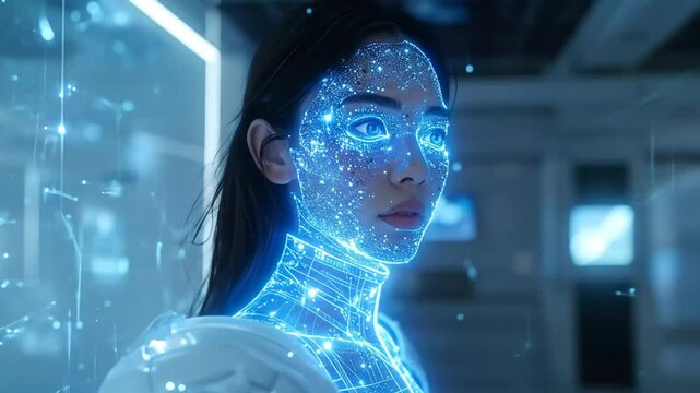 Futuristic AI Humanoid - A Glimpse into the Future of Technology.