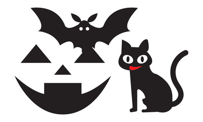 Cute cartoon ghost icons for Halloween design. Vector illustration of three playful cartoon ghosts with expressive faces, perfect for Halloween decorations, party invitations, and seasonal designs.