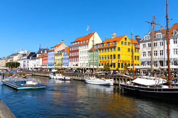 Nyhavn harbor with historic buildings and boats in Copenhagen