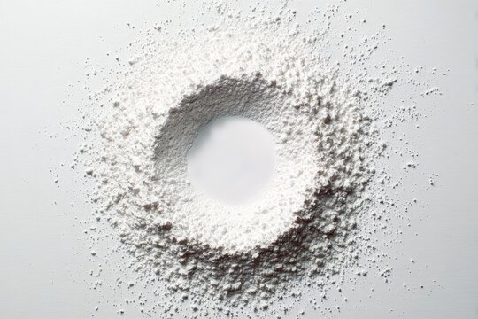 White powder forms a ring around a blank center - Powered by Adobe