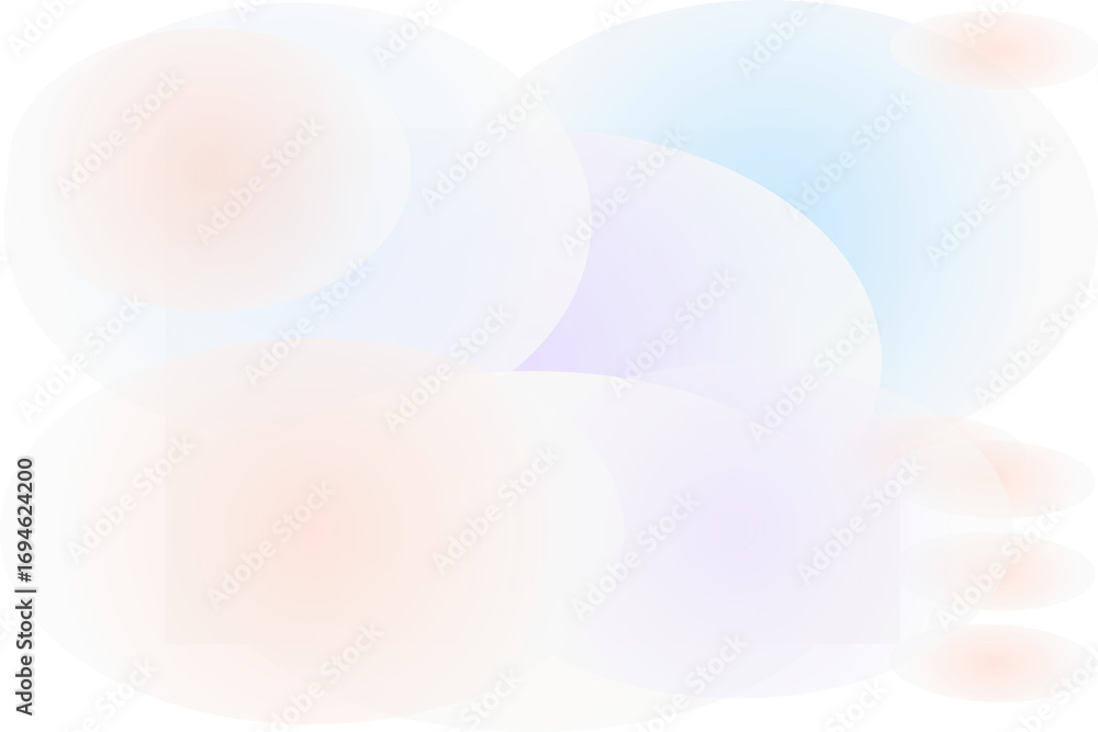 Poster abstract gradient background with overlapping pastel circles | soft color blurs for website design, 