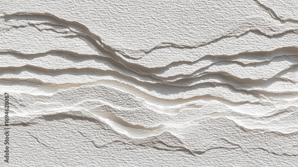Aufkleber abstract white background with a rough granular texture and layered wavy lines creating a minimalist