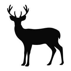Isolated deer silhouette vector illustration for christmas design and wildlife projects vector art