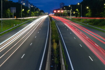 amsterdam the netherlands traffic on the highway at night traffic