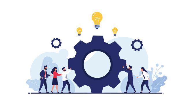 Teamwork and collaboration driving innovation through shared ideas and creative solutions