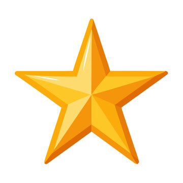 3d golden star
