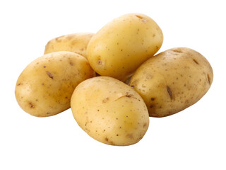 Group of Potatoes Isolated on Transparent Background