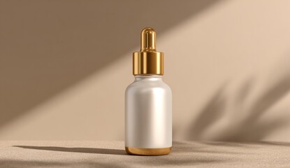 Naklejka premium Creamy serum bottle, soft light