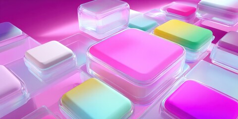 Futuristic Accessible UI Design for Gaming with Scalable Icons, Colorblind-Friendly Palette, and 3D Elements