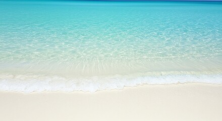Turquoise water meets white sand beach