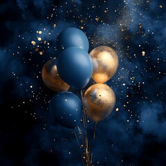 party balloons background generative AI