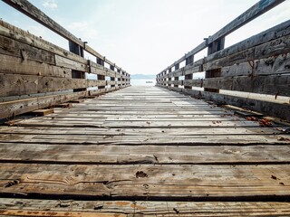 Abandoned Pier in Albanian Coastal Town