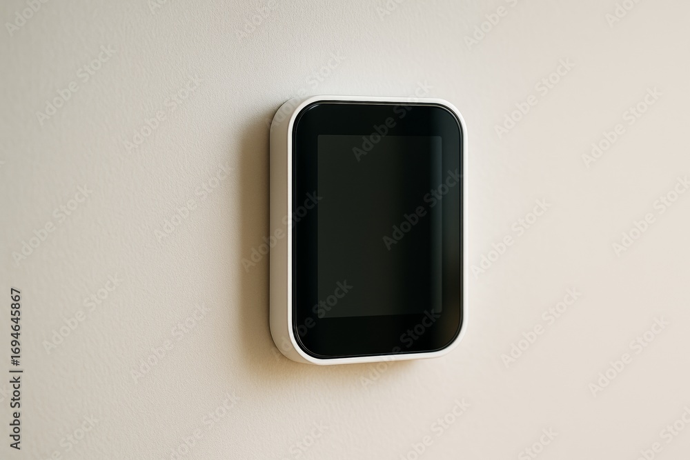 Poster blank smart wall display mockup on light background with clean minimal design for ui presentation or