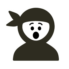 character emotion ninja surprise vector on white background
Vector icon character with emotion