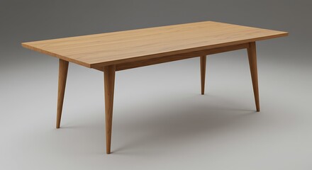 Mid-Century Modern Oak Dining Table
