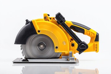 Fototapeta premium Yellow and black cordless circular saw (2)