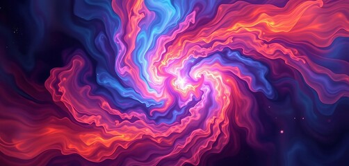 Vibrant, swirling nebula-like forms in dynamic motion,  contemporary,  motion