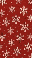 aesthetic red christmas snowflake wallpaper