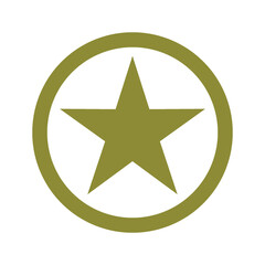 Fototapeta premium WWII U.S. Army Star - khaki
