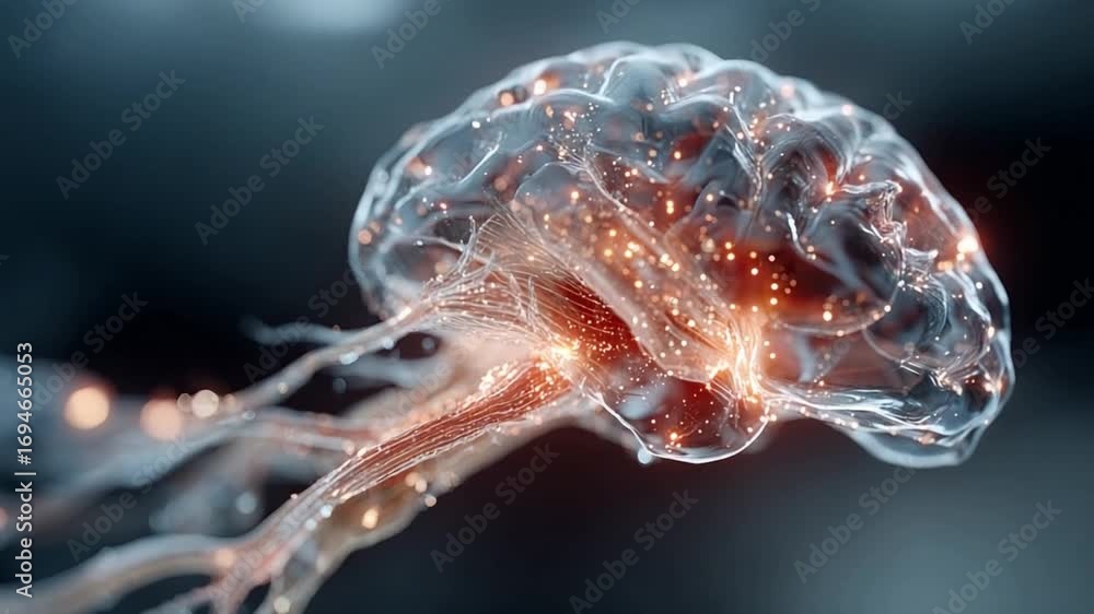 Poster the human brain's neural network: an exquisite, artistic representation of the intricate neural path