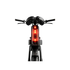 Fototapeta premium Rear View of Smart Bicycle with Illuminated Safety Indicators
