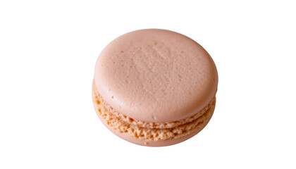 Delicate Pink Macaron on a Light Background for Dessert Lovers