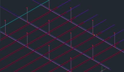 Black background pattern with geometric shapes, floor layout 