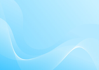 a blue background with a wavy pattern and flowing line