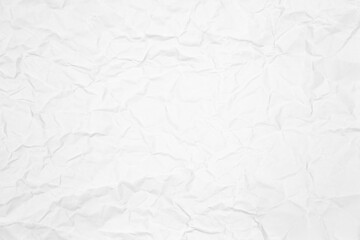 White crumpled paper texture for a clean abstract background or backdrop.