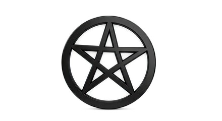 Black pentacle symbol centered on a white background