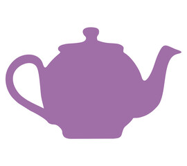 Teiera disegno vettoriale monocolore, contenitore per il te 