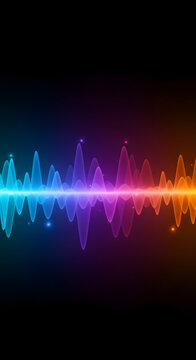 Abstract colorful sound wave illustration with dynamic and vibrant design